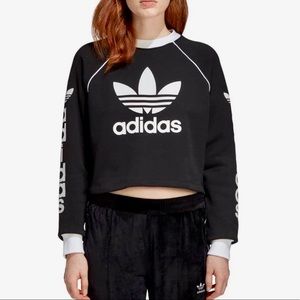 ADIDAS ORIGINALS Like New Cropped Crewneck Sweatshirt